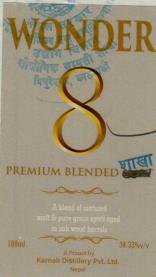 WONDER 8 (180ml) (and logo) trademark logo