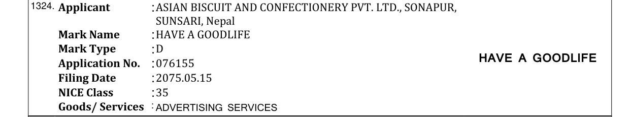 Original bulletin entry for HAVE A GOODLIFE