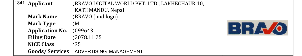 Original bulletin entry for BRAVO (and logo)