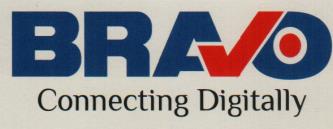 BRAVO CONNECTING DIGITALLY (and logo) trademark logo
