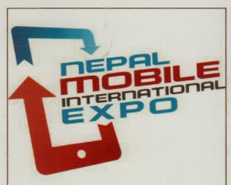 NEPAL MOBILE INTERNATIONAL EXPO (and logo) trademark logo