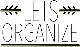 LETS ORGANIZE (and logo) trademark logo