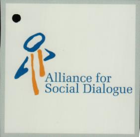 ALLIANCE FOR SOCIAL DIALOGUE (and logo) trademark logo