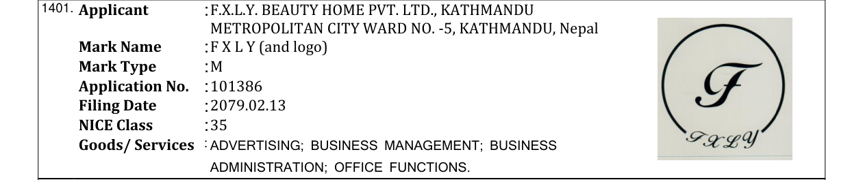 Original bulletin entry for F X L Y (and logo)