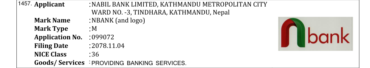 Original bulletin entry for NBANK (and logo)