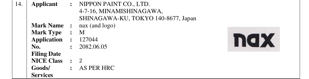 Original bulletin entry for nax (and logo)