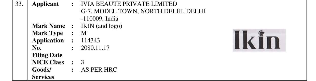 Original bulletin entry for IKIN (and logo)