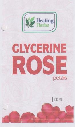 HEALING HERBS GLYCERINE ROSE PETALS (and logo) trademark logo