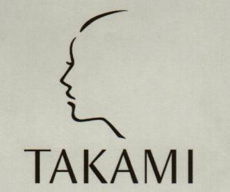 TAKAMI (and logo) trademark logo
