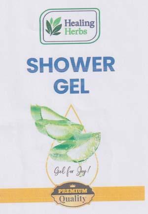 HEALING HERBS SHOWER GEL (and logo) trademark logo