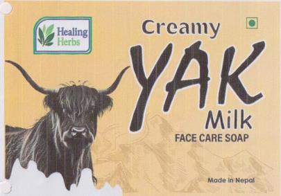 HEALING HERBS CREAMY YAK MILK SOAP (and logo) trademark logo