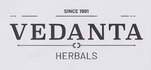 VEDANTA HERBALS (and logo) trademark logo