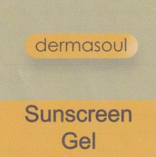 DERMASOUL SUNSCREEN GEL (and logo) trademark logo