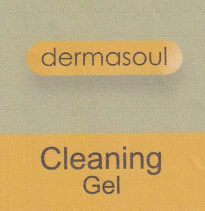 DERMASOUL CLEANING GEL (and logo) trademark logo