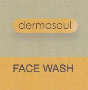DERMASOUL FACE WASH (and logo) trademark logo