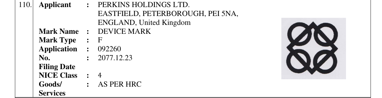 Original bulletin entry for DEVICE MARK