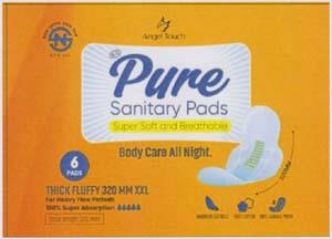 PURE SANITARY PADS BODY CARE ALL NIGHT (and logo) trademark logo