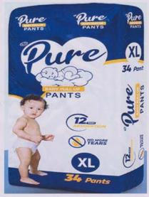 PURE BABY PULL UP PANTS (and logo) trademark logo