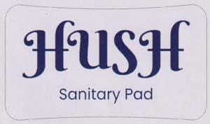 HUSH SANITARY PAD (and logo) trademark logo