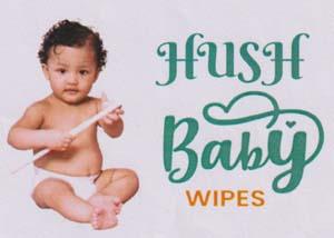 HUSH BABY WIPES (and logo) trademark logo