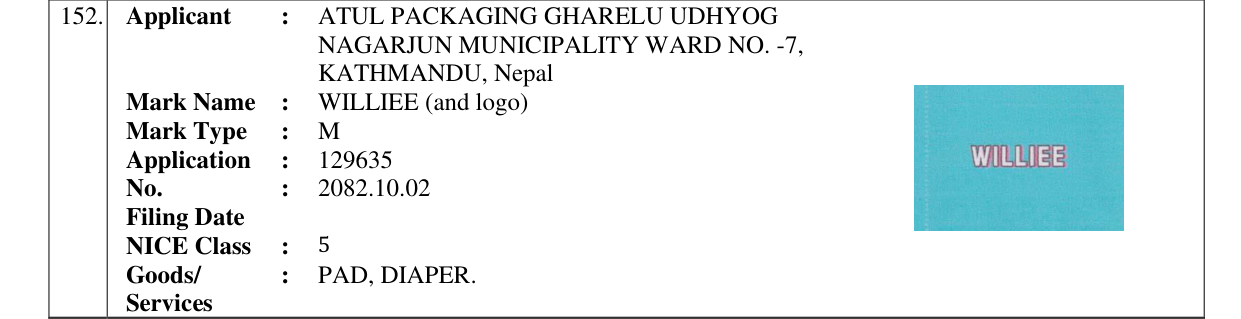 Original bulletin entry for WILLIEE (and logo)