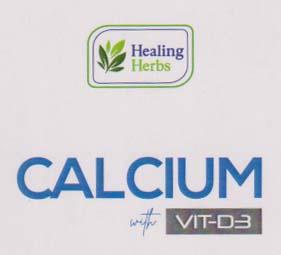HEALING HERBS CALCIUM WITH VIT-D3 (and logo) trademark logo