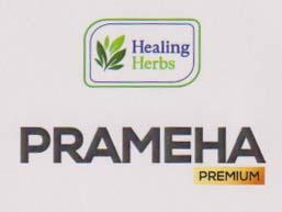 HEALING HERBS PRAMEHA PREMIUM (and logo) trademark logo