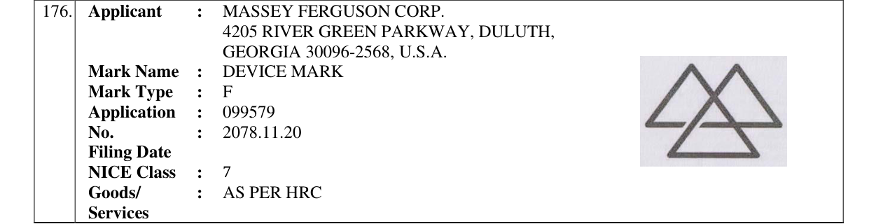 Original bulletin entry for DEVICE MARK