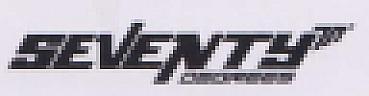 SEVENTY70° DEGREES (and logo) trademark logo
