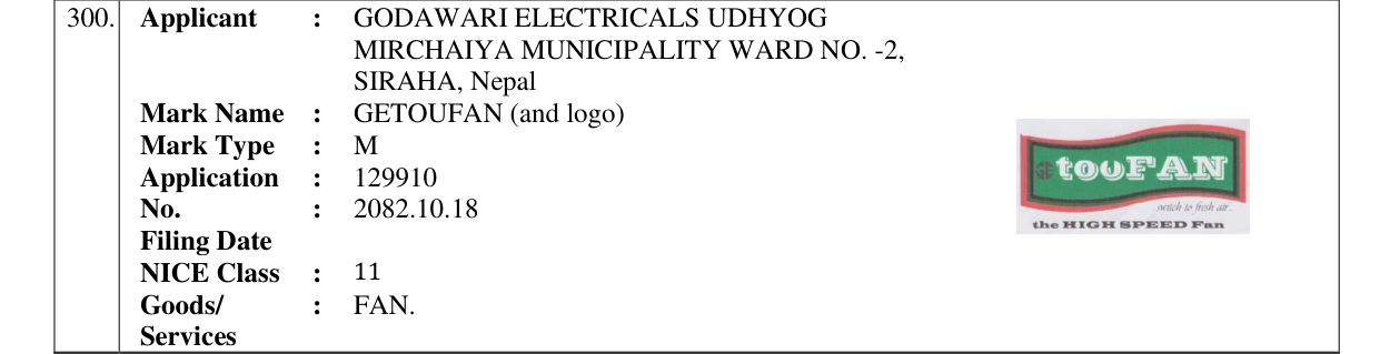 Original bulletin entry for GETOUFAN (and logo)