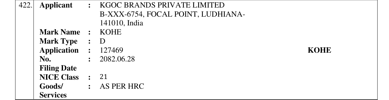 Original bulletin entry for KOHE