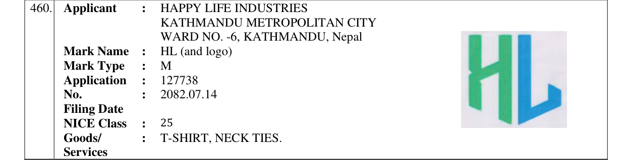 Original bulletin entry for HL (and logo)