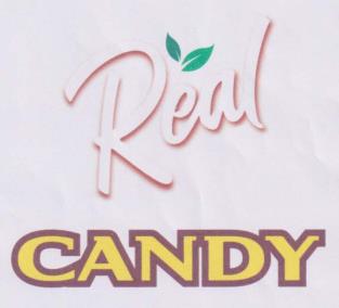 REAL CANDY (and logo) trademark logo