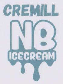 CREMILL NB ICECREAM (and logo) trademark logo