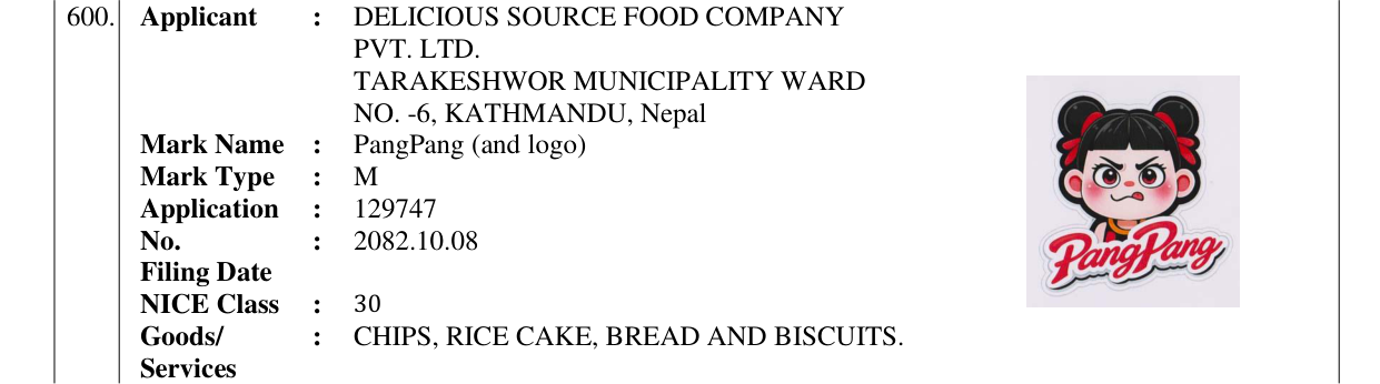 Original bulletin entry for PangPang (and logo)