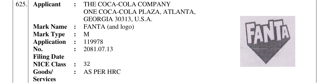 Original bulletin entry for FANTA (and logo)