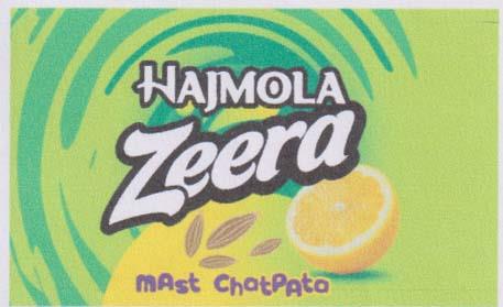 HAJMOLA ZEERA (and logo) trademark logo