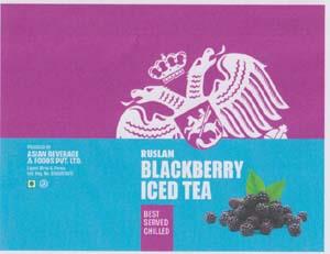 RUSLAN BLUEBERRY ICED TEA (and logo) trademark logo