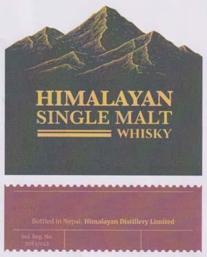 HIMALAYAN SINGLE MALT WHISKY (and logo) trademark logo