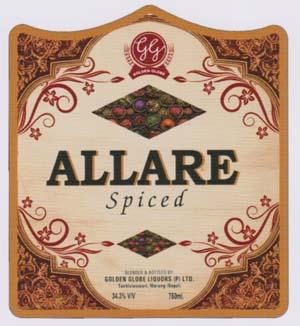 ALLARE SPICED (and logo) trademark logo