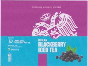 RUSLAN BLACKBERRY ICED TEA (and logo) trademark logo