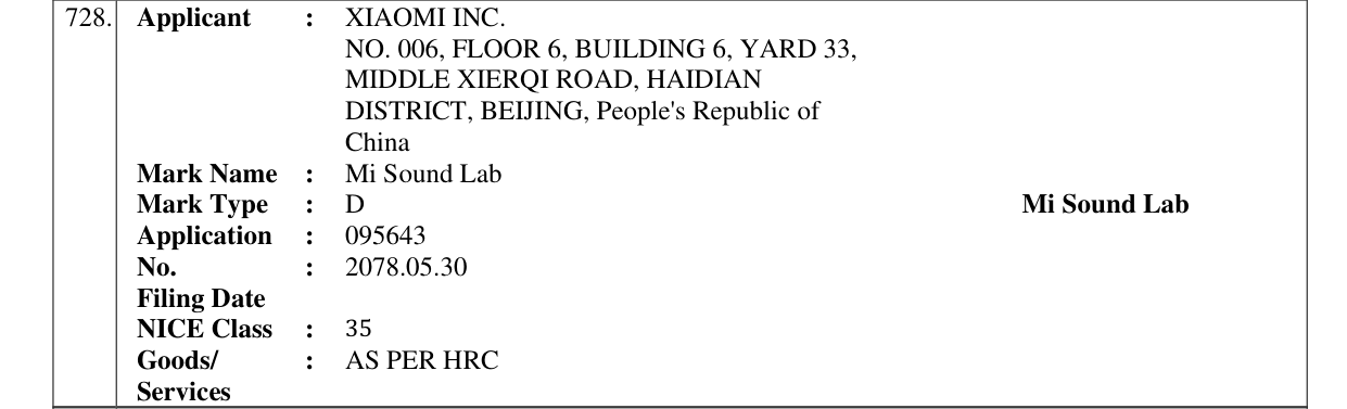 Original bulletin entry for Mi Sound Lab