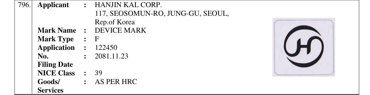 Original bulletin entry for DEVICE MARK