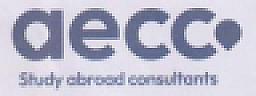 aecc STUDY ABROAD CONSULTANTS (and logo) trademark logo