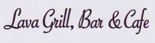 LAVA GRILL BAR & CAFE (and logo) trademark logo