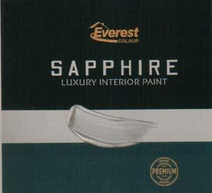 SAPPHIRE LUXURY INTERIOR PAINT (and logo) trademark logo