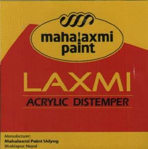 LAXMI ACRYLIC DISTEMPER (and logo) trademark logo