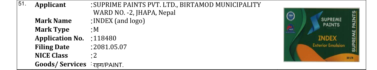 Original bulletin entry for INDEX (and logo)