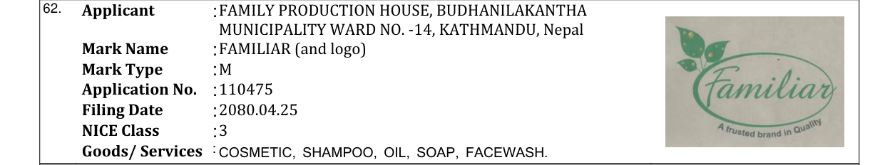 Original bulletin entry for FAMILIAR (and logo)