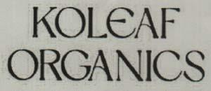 KOLEAF ORGANICS (and logo) trademark logo